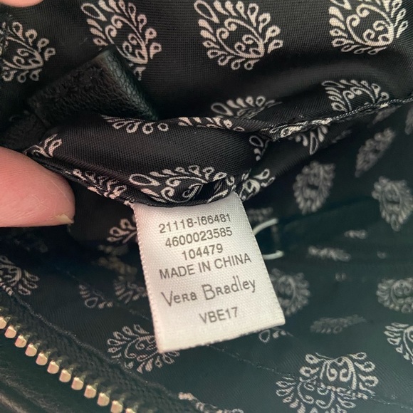 Vera Bradley Signature Trimmed Satchel Snow Lotus Floral - Picture 12 of 14